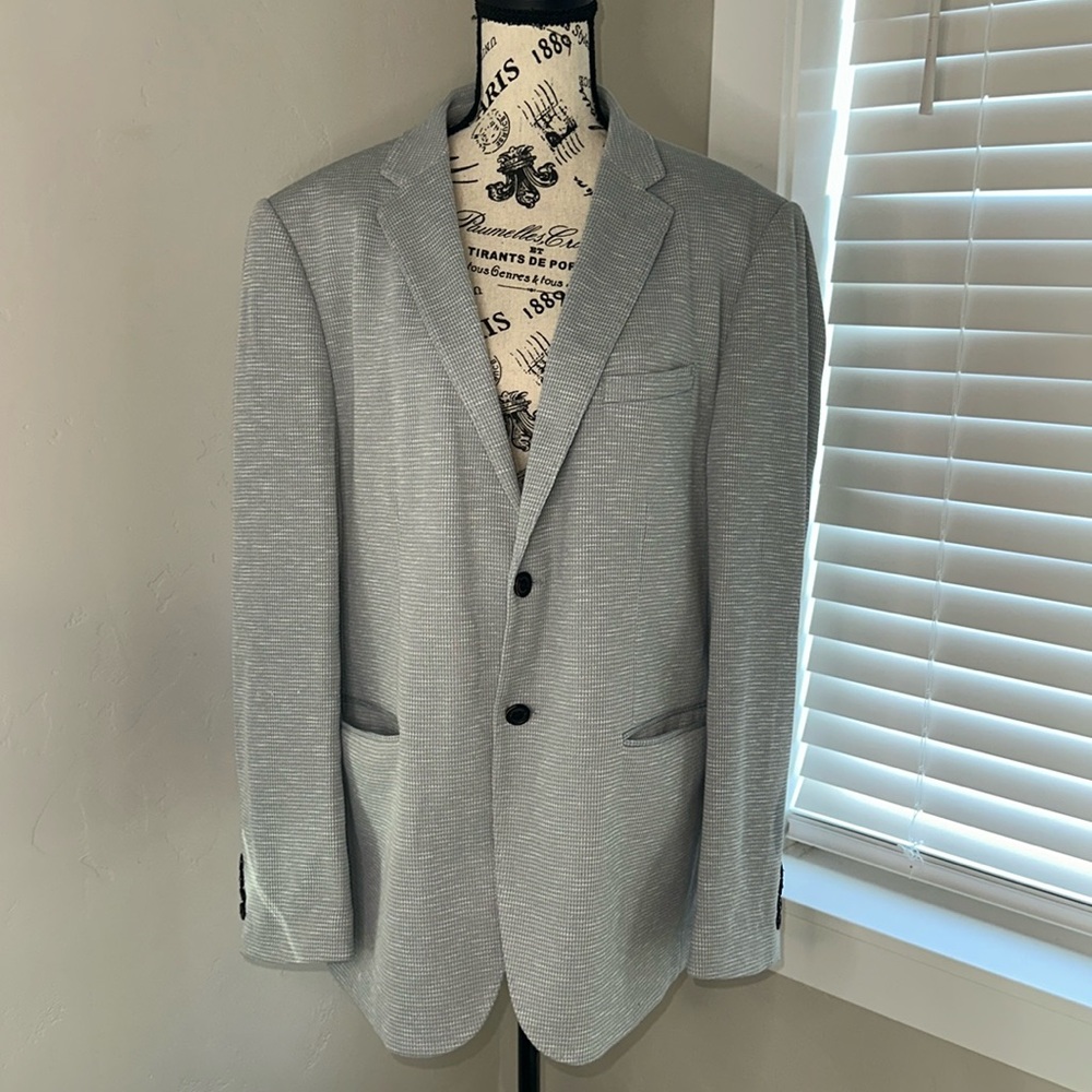 Blackberry grey/blue Casual Slim Fit Jacket 44